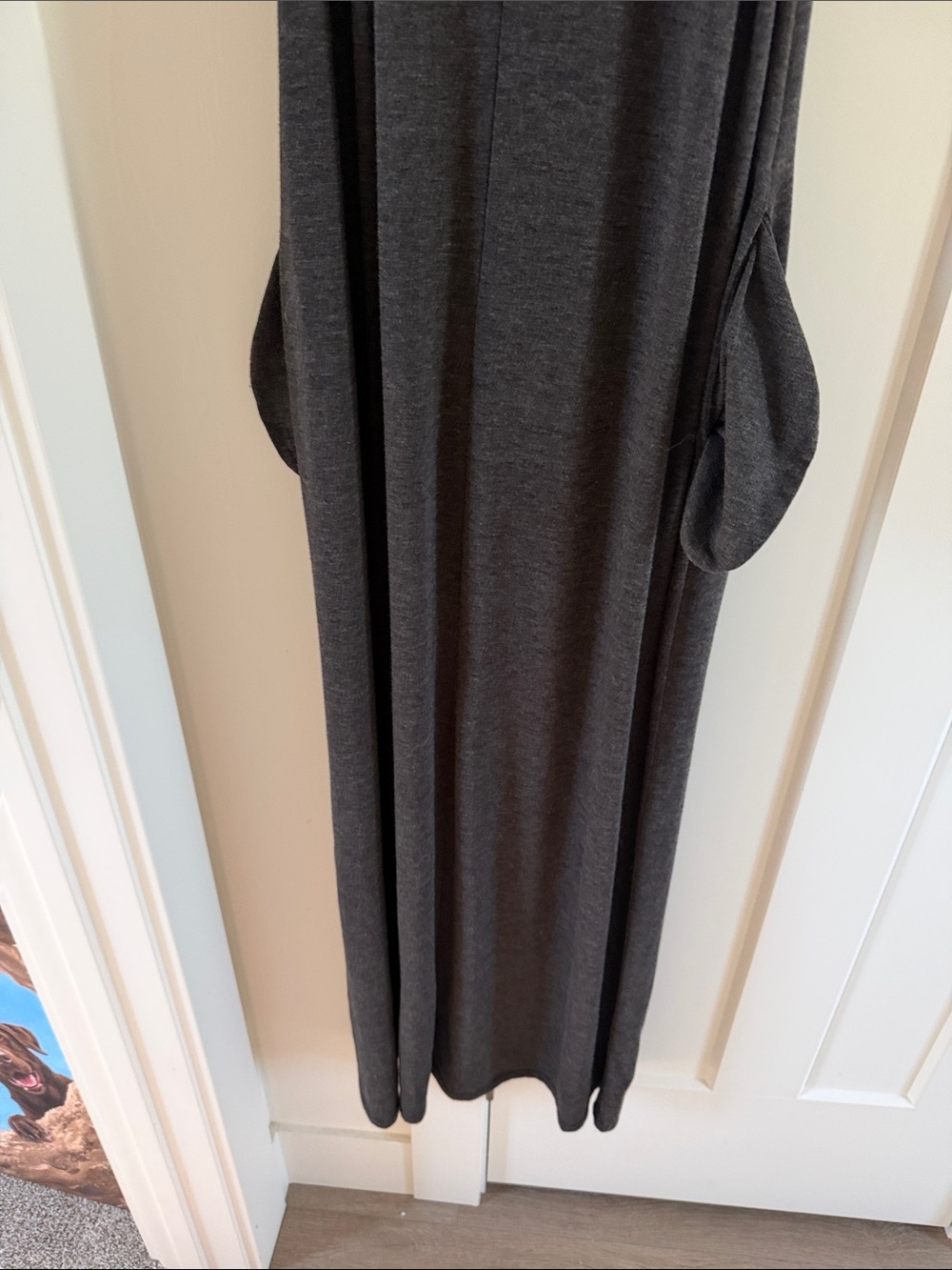 Three Bird Nest Charcoal Gray Maxi Dress with Pockets